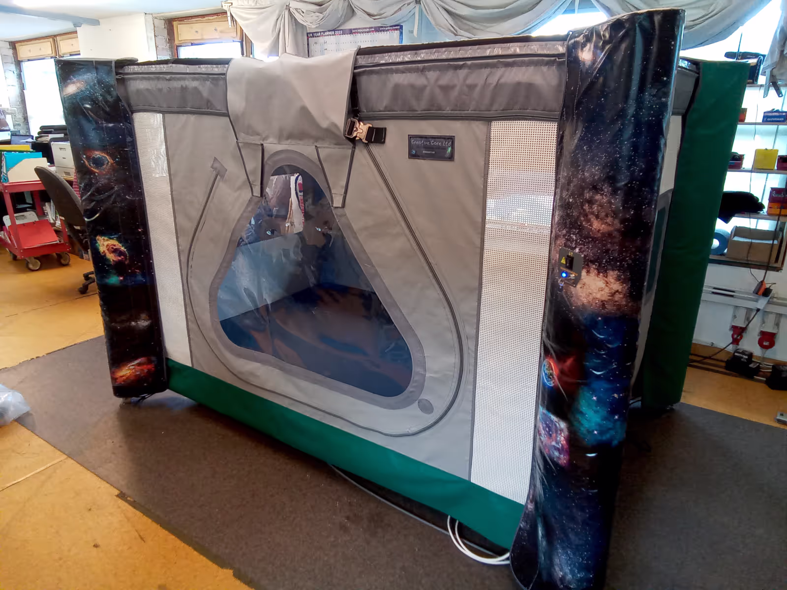 Safe and sound pod with space theme